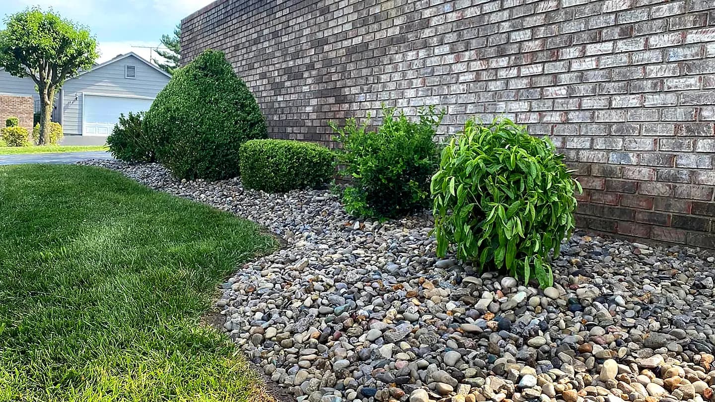Kirks crew performing commercial property maintenance in Southern Indiana