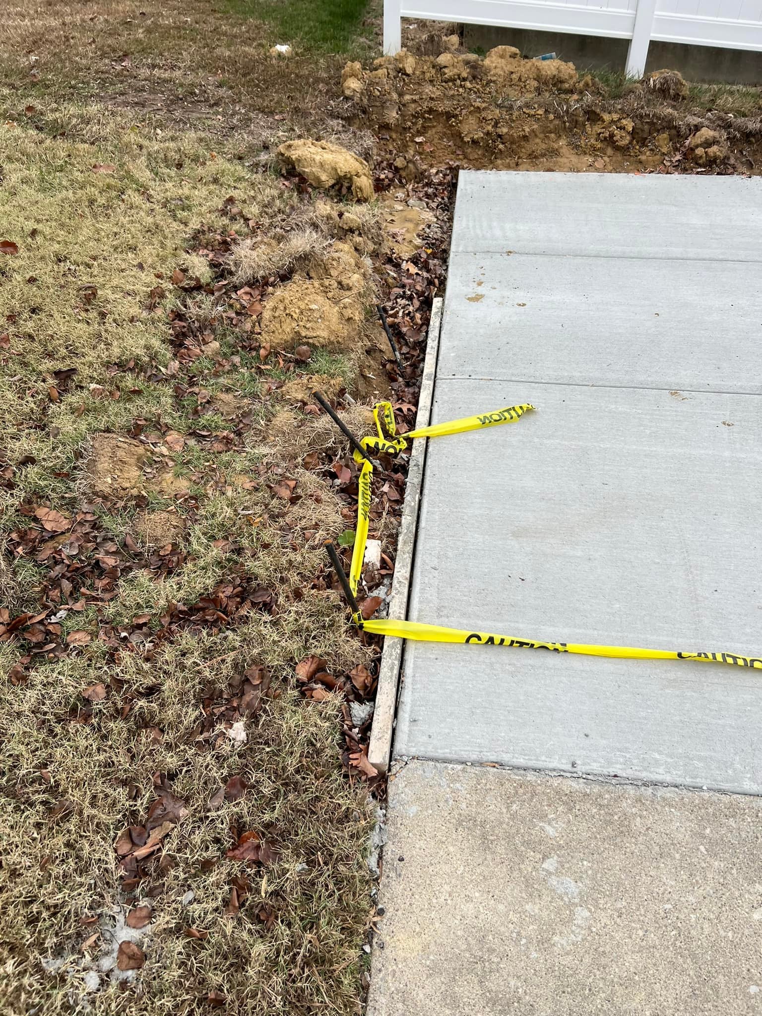 Concrete and hardscape installation by Kirk's Mowing in Indiana