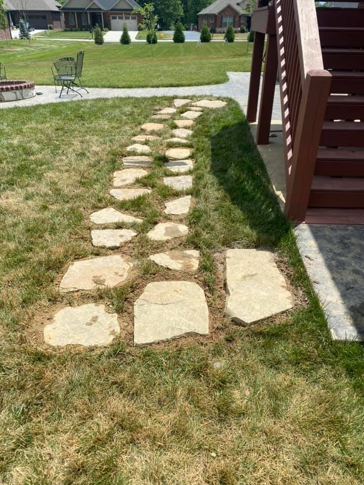 Paver and hardscape landscaping project in Indiana
