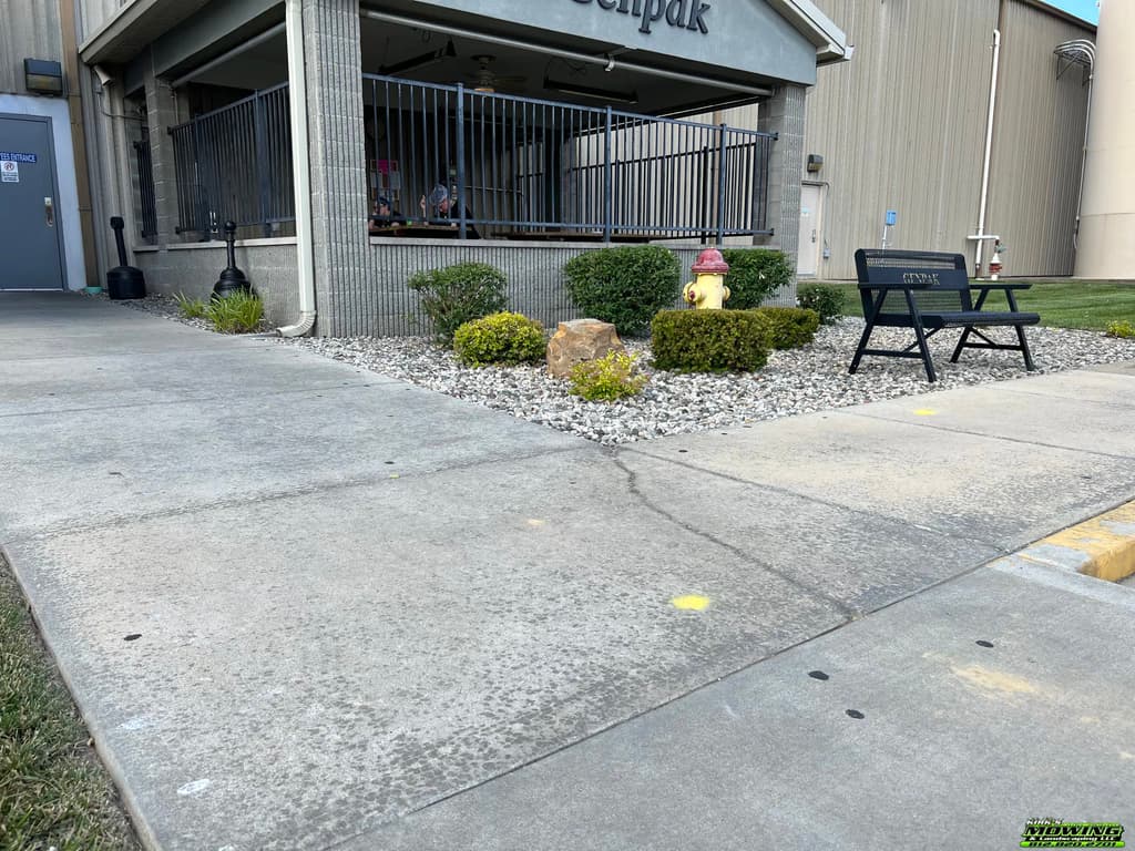 Lawn mowing residential property